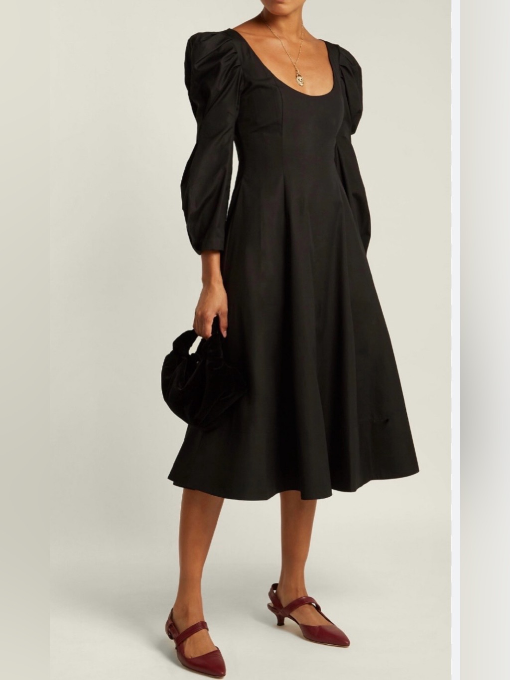 Khaite Edwina Black Midi Dress Size 4